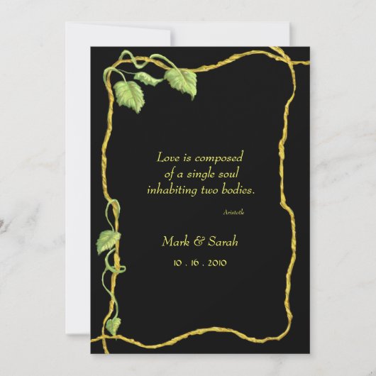 エントワイニングつる植物ノワールP招待状 招待状 (正面)