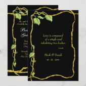 エントワイニングつる植物ノワールP招待状 招待状 (正面/裏面)