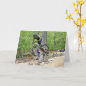 エンドゥロマウンテンバイクレース カード (黄色い花)