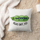 エンドウ豆おもしろいを食べる クッション (ブランケット)