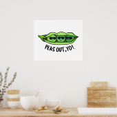 エンドウ豆おもしろいを食べる ポスター (キッチン)