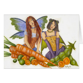 エンドウ豆およびにんじんカード