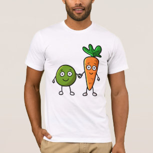 エンドウ豆およびにんじん Tシャツ