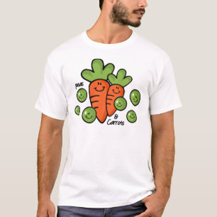 エンドウ豆およびにんじん Tシャツ