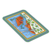 エンドウ豆で大声で叫ぶ悪いおもしろいヤム、感謝の食事 マグネット (右側)