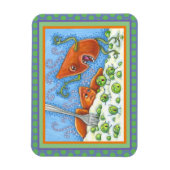 エンドウ豆で大声で叫ぶ悪いおもしろいヤム、感謝の食事 マグネット (縦)