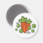 エンドウ豆とニンジン マグネット (正面/裏面)