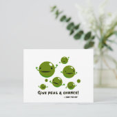エンドウ豆にチャンスを与えて下さい ポストカード (スタンド正面)