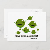 エンドウ豆にチャンスを与えて下さい ポストカード (正面/裏面)