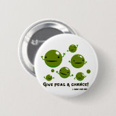 エンドウ豆にチャンスを与えて下さい 缶バッジ (正面&裏面)