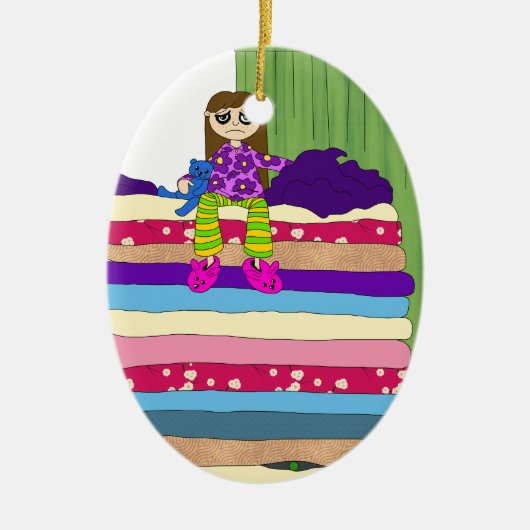 エンドウ豆のプリンセス セラミックオーナメント (正面)