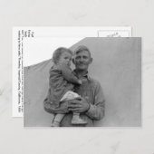 エンドウ豆の収穫の間の移住ファミリー – 1939年 ポストカード (正面/裏面)