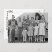 エンドウ豆の収穫の間の移住性家族 -- 1939年 ポストカード (正面/裏面)