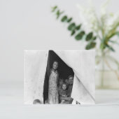 エンドウ豆の収穫の間の移住性家族 -- 1939年 ポストカード (スタンド正面)