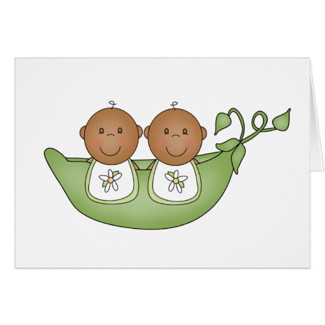 エンドウ豆の鞘のアフリカ系アメリカ人の双生児 (正面横)