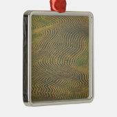 エンドウ豆は冬枯れし、収穫を待っていた メタルオーナメント (右)