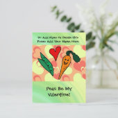 エンドウ豆は私のバレンタインです シーズンポストカード (スタンド正面)