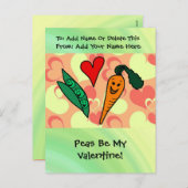 エンドウ豆は私のバレンタインです シーズンポストカード (正面/裏面)