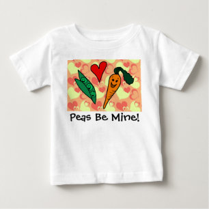 エンドウ豆は私のバレンタインのベビーです ベビーTシャツ