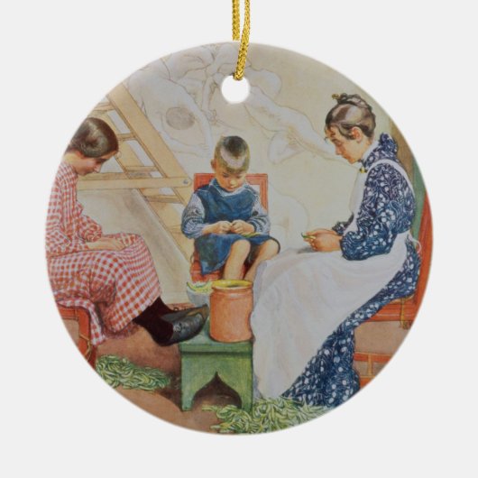 エンドウ豆を殻から取り出すこと、パブ。 「Lasst Licht Hinin」(`は受信しました セラミックオーナメント (正面)