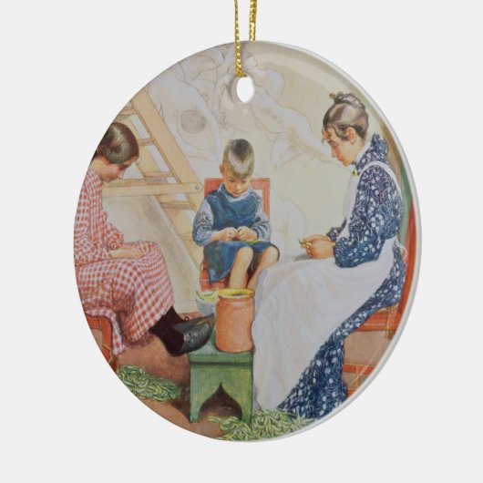 エンドウ豆を殻から取り出すこと、パブ。 「Lasst Licht Hinin」(`は受信しました セラミックオーナメント (左)