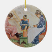 エンドウ豆を殻から取り出すこと、パブ。 「Lasst Licht Hinin」(`は受信しました セラミックオーナメント (裏面)