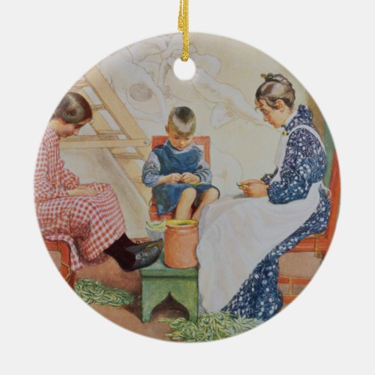 エンドウ豆を殻から取り出すこと、パブ。 「Lasst Licht Hinin」(`は受信しました セラミックオーナメント (裏面)