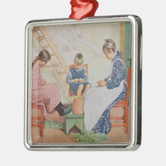 エンドウ豆を殻から取り出すこと、パブ。 「Lasst Licht Hinin」(`は受信しました メタルオーナメント (左)