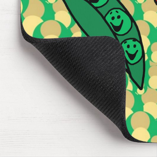 エンドウ豆愛にんじん、かわいい緑およびオレンジデザイン マウスパッド (コーナー)