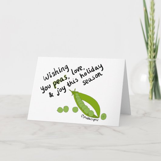 エンドウ豆、愛および喜びを望みます! シーズンカード (正面)