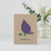 "エンドウ豆Figive私" (私を許して下さい)郵便はがき ポストカード (スタンド正面)