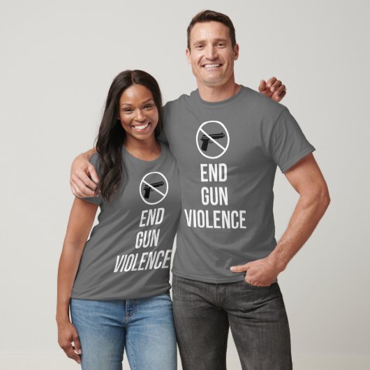 エンドガンバイオレンスガンコントロール衣服オレンジ Tシャツ (ユニセックス)