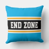 エンドゾーンブライトスカイブルーブラックアスレチックストライプ クッション (裏面)