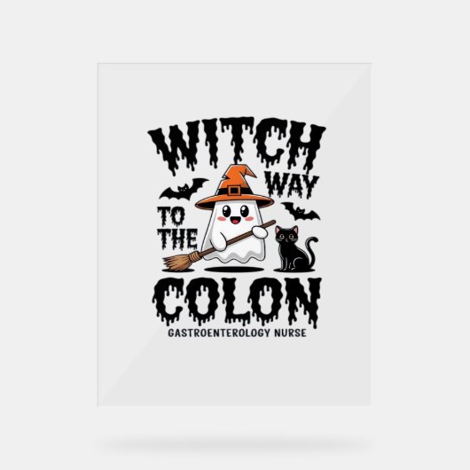エンドナースハロウィーン胃腸ナース幽霊 アクリルサイン (正面)