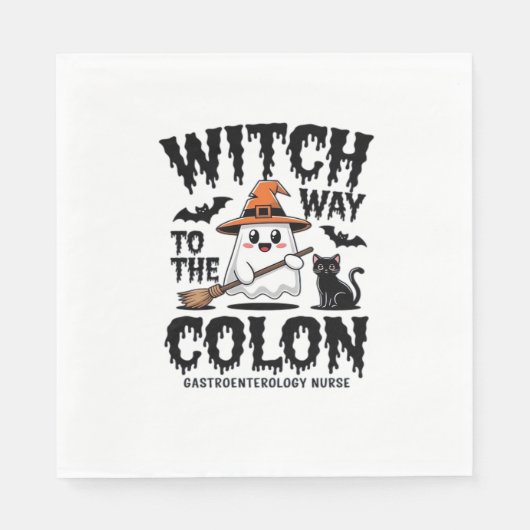 エンドナースハロウィーン胃腸ナース幽霊 スタンダードランチョンナプキン (正面)