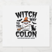 エンドナースハロウィーン胃腸ナース幽霊 スパークリングワインラベル (シングルラベル)