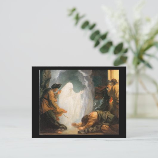 『エンドルの魔女とサウル』、ベンジャミン・ウェスト作 ポストカード (スタンド正面)