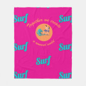 エンドレスなサーフ フリースブランケット (正面)