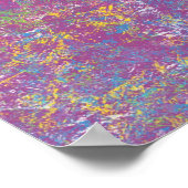 エンドレスカラーパターンパープル抽象芸術アート ポスター (角)