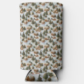 エンドレスクリスマスジンジャーブレッドビレッジ スリム缶クーラー (正面)