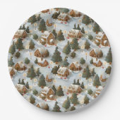 エンドレスクリスマスジンジャーブレッドビレッジ ペーパープレート (正面)