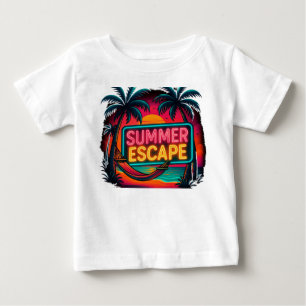 エンドレスサマーエスケープ – レトロサンセットアドベンチャー ベビーTシャツ