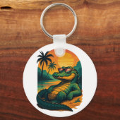 エンドレスサマーワニ – レトロ キーホルダー (正面)