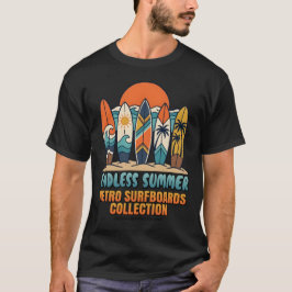 エンドレスサマー レトロサーフボード ビーチ Tシャツ
