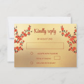 エンドレスノットクリームチベッ結婚トの 出欠カード (正面)