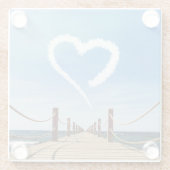 エンドレスパスハート型クラウド ガラスコースター (裏面)