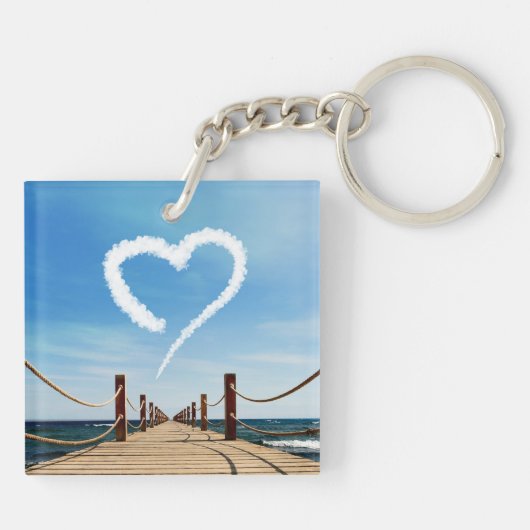エンドレスパスハート型クラウド キーホルダー (裏面)