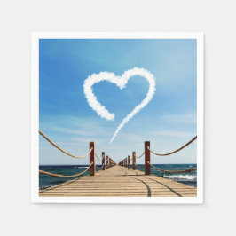 エンドレスパスハート型クラウド スタンダードカクテルナプキン