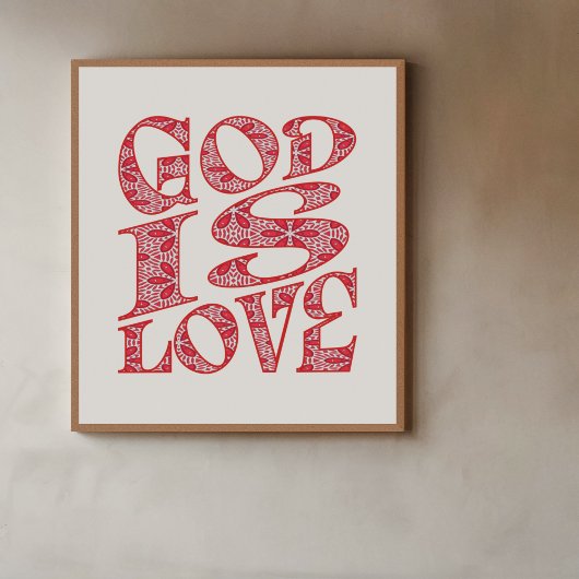 エンドレスラブタイポグラフィアート ポスター