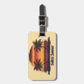 エンドレスレトロサマーサンセットデザイン ラゲッジタグ (正面縦)